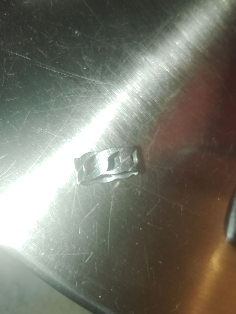 Silver Chain-Link Band Ring